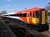 British Rail Class 442 no. 2407 "Thomas Hardy" at Moreton railway station in Dorset on 10th April 2006.