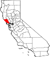 State map highlighting Sonoma County