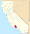 State map highlighting Ventura County