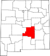 State map highlighting Lincoln County