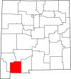 State map highlighting Luna County