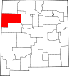 State map highlighting McKinley County