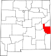 State map highlighting Roosevelt County