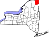 State map highlighting Clinton County