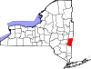 State map highlighting Columbia County