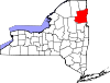 State map highlighting Essex County