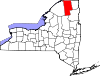 State map highlighting Franklin County