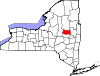 State map highlighting Fulton County