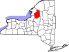 State map highlighting Lewis County