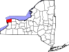 State map highlighting Niagara County