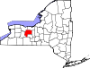 State map highlighting Ontario County