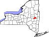 State map highlighting Schenectady County