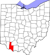 State map highlighting Brown County