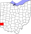 State map highlighting Butler County