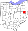 State map highlighting Carroll County