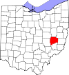 State map highlighting Guernsey County