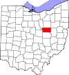 State map highlighting Holmes County