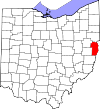 State map highlighting Jefferson County