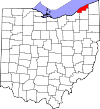 State map highlighting Lake County