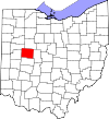 State map highlighting Logan County