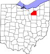 State map highlighting Medina County