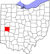 State map highlighting Miami County