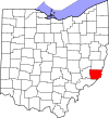 State map highlighting Monroe County