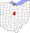 State map highlighting Morrow County