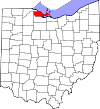 State map highlighting Ottawa County