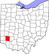 State map highlighting Warren County