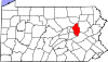 State map highlighting Columbia County