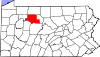 State map highlighting Elk County