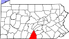 State map highlighting Franklin County