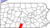 State map highlighting Fulton County