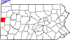 State map highlighting Lawrence County