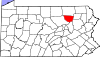 State map highlighting Sullivan County