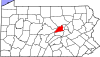 State map highlighting Union County