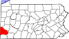 State map highlighting Washington County