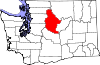 State map highlighting Chelan County