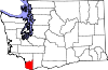 State map highlighting Clark County