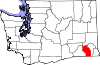 State map highlighting Columbia County