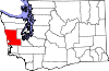 State map highlighting Grays Harbor County