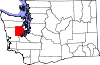 State map highlighting Mason County