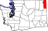 State map highlighting Pend Oreille County