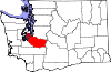 State map highlighting Pierce County