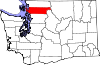 State map highlighting Skagit County