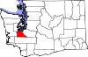 State map highlighting Thurston County