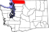 State map highlighting Whatcom County