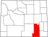 State map highlighting Albany County