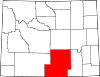 State map highlighting Carbon County